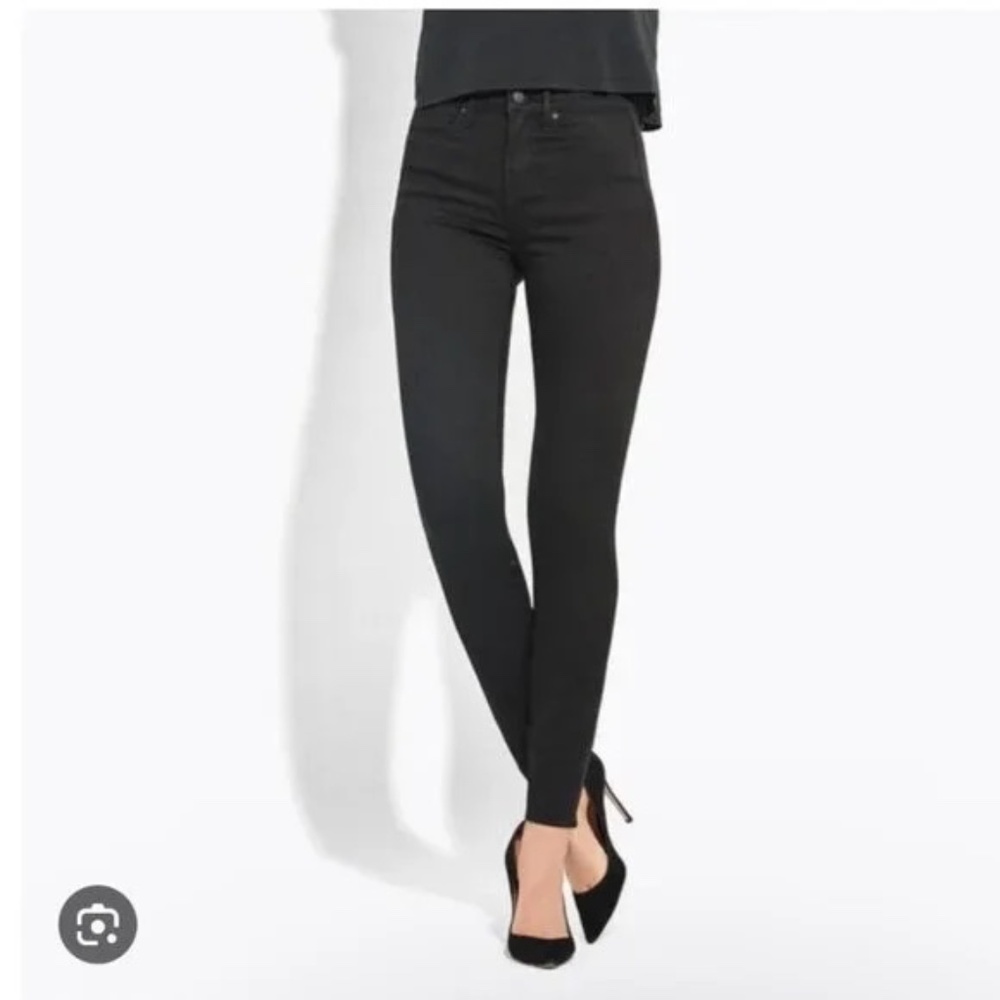 AYR The Hi-rise Skinny Jet Black Jeans, Size 31 (12)